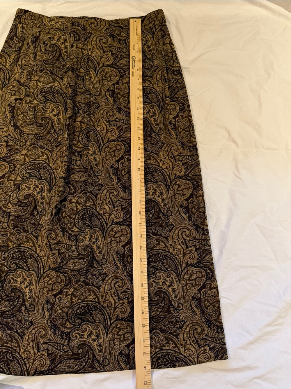 Tabi Paisley Pencil Skirt in Brown - Picture 8 of 10